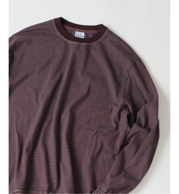 JOURNAL STANDARD relume「《予約》米富繊維 / Yonetomi 別注 ガーメントダイ ボーダー ロンT」|Tシャツ・カットソー|