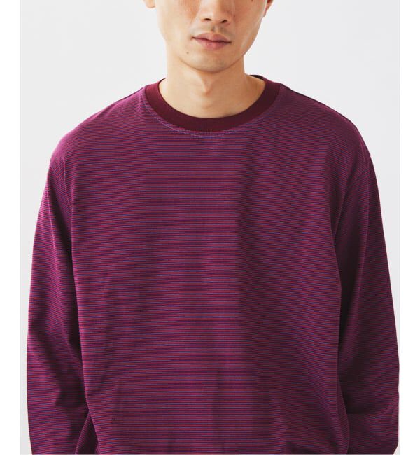 JOURNAL STANDARD relume「《予約》米富繊維 / Yonetomi 別注 ガーメントダイ ボーダー ロンT」|Tシャツ・カットソー|
