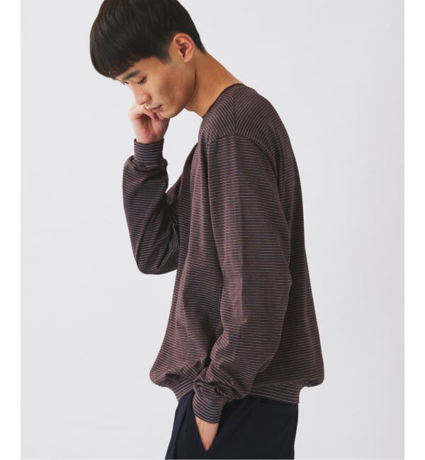JOURNAL STANDARD relume「《予約》米富繊維 / Yonetomi 別注 ガーメントダイ ボーダー ロンT」|Tシャツ・カットソー|
