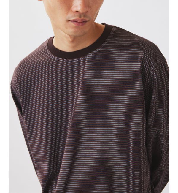 JOURNAL STANDARD relume「《予約》米富繊維 / Yonetomi 別注 ガーメントダイ ボーダー ロンT」|Tシャツ・カットソー|