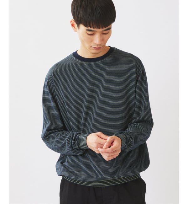 JOURNAL STANDARD relume「《予約》米富繊維 / Yonetomi 別注 ガーメントダイ ボーダー ロンT」|Tシャツ・カットソー|