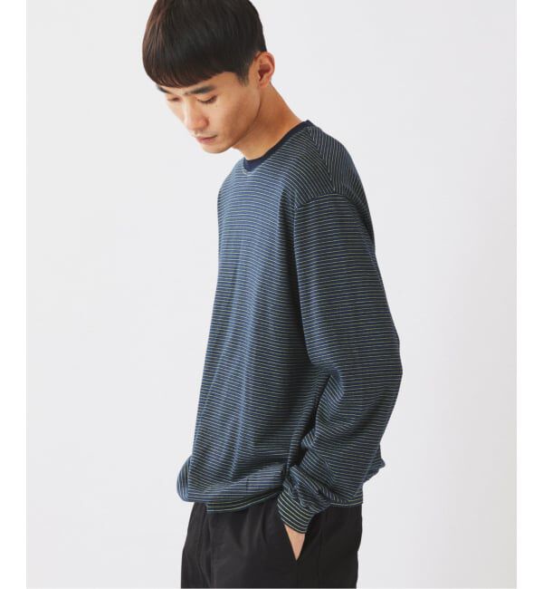 JOURNAL STANDARD relume「《予約》米富繊維 / Yonetomi 別注 ガーメントダイ ボーダー ロンT」|Tシャツ・カットソー|
