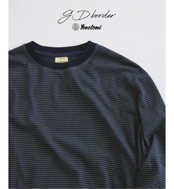 JOURNAL STANDARD relume「《予約》米富繊維 / Yonetomi 別注 ガーメントダイ ボーダー ロンT」|Tシャツ・カットソー|ネイビー