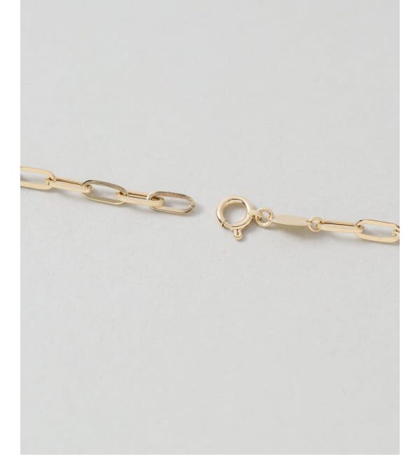Lilas by Spick&Span「中空ペーパークリップチェーン50cmネックレス K18」|ネックレス|