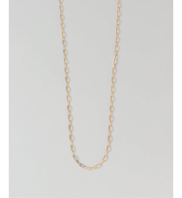 Lilas by Spick&Span「中空ペーパークリップチェーン50cmネックレス K18」|ネックレス|