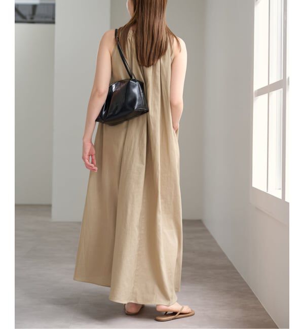 U by SPICK&SPAN「コットンリネンバックギャザーワンピース」|ワンピース|