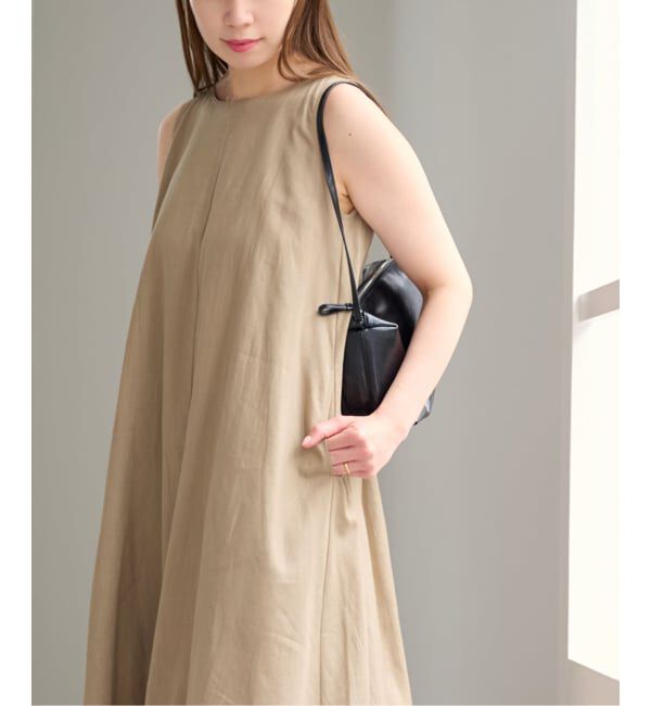 U by SPICK&SPAN「コットンリネンバックギャザーワンピース」|ワンピース|