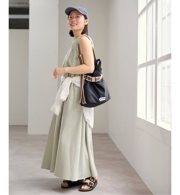 U by SPICK&SPAN「コットンリネンバックギャザーワンピース」|ワンピース|