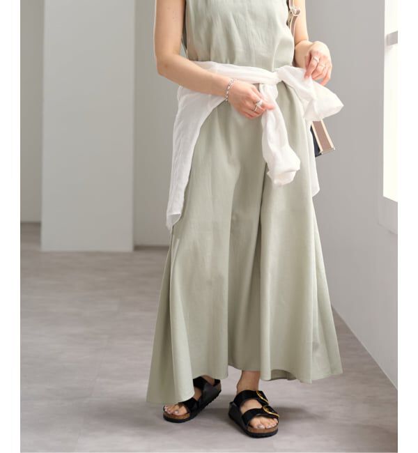 U by SPICK&SPAN「コットンリネンバックギャザーワンピース」|ワンピース|