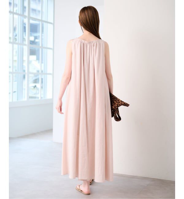 U by SPICK&SPAN「コットンリネンバックギャザーワンピース」|ワンピース|