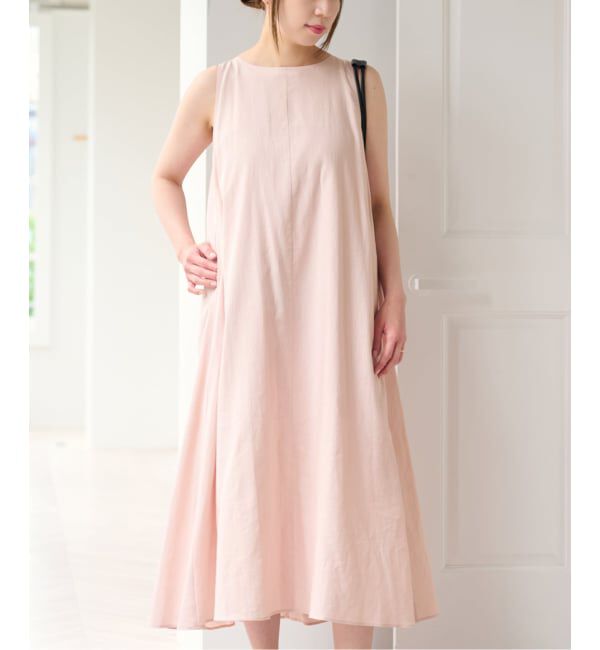 U by SPICK&SPAN「コットンリネンバックギャザーワンピース」|ワンピース|