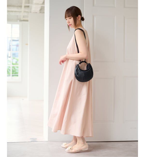 U by SPICK&SPAN「コットンリネンバックギャザーワンピース」|ワンピース|