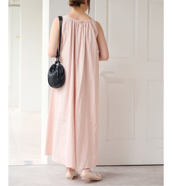 U by SPICK&SPAN「コットンリネンバックギャザーワンピース」|ワンピース|