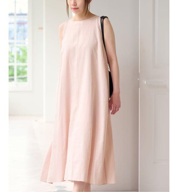 U by SPICK&SPAN「コットンリネンバックギャザーワンピース」|ワンピース|