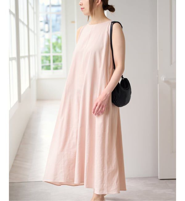 U by SPICK&SPAN「コットンリネンバックギャザーワンピース」|ワンピース|
