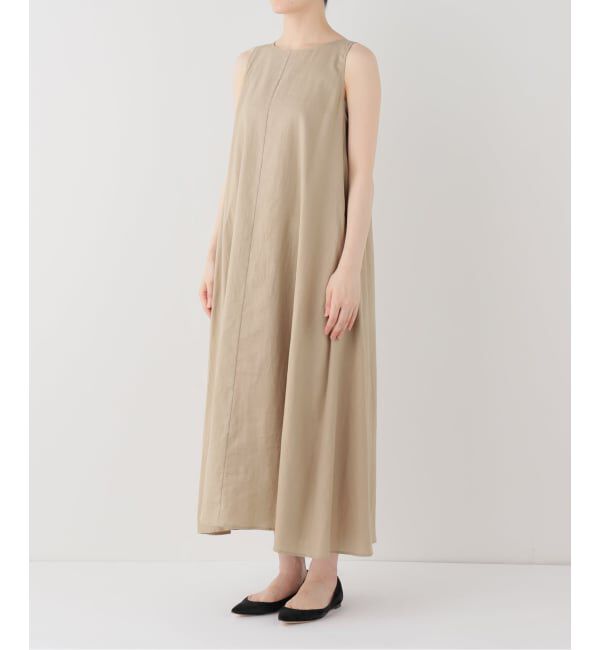 U by SPICK&SPAN「コットンリネンバックギャザーワンピース」|ワンピース|