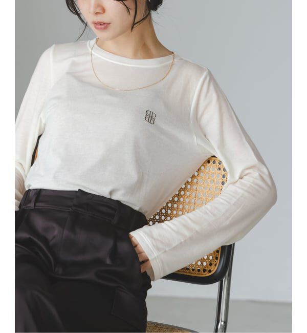 NOBLE「《予約・NOBLE別注》PROTAGONISTA/プロタゴニスタ コットンシルクロングスリーブ」|Tシャツ・カットソー|ホワイト