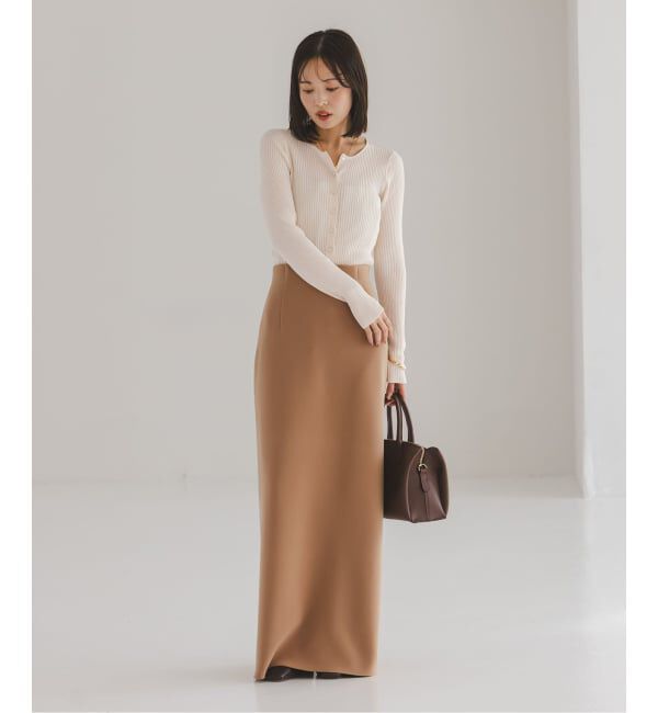 NOBLE「《追加予約》CO/SILK リブカーディガン」|カーディガン|
