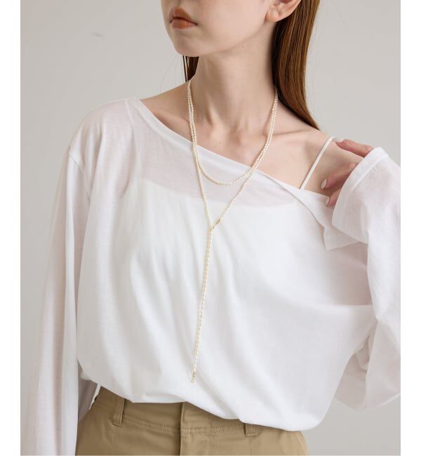 U by SPICK&SPAN「《追加 / 予約》アシメオフショルオーバーカットソー」|Tシャツ・カットソー|ホワイト