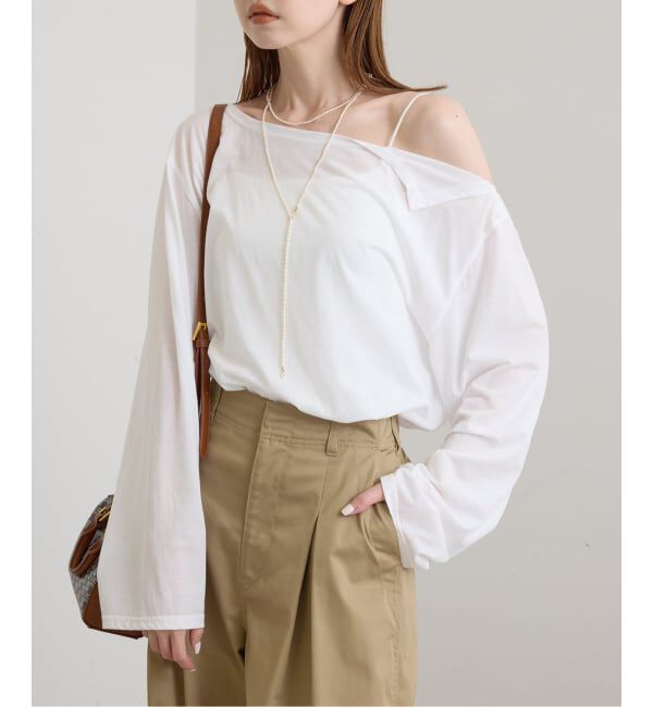 U by SPICK&SPAN「《追加 / 予約》アシメオフショルオーバーカットソー」|Tシャツ・カットソー|
