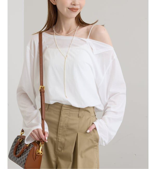 U by SPICK&SPAN「《追加 / 予約》アシメオフショルオーバーカットソー」|Tシャツ・カットソー|
