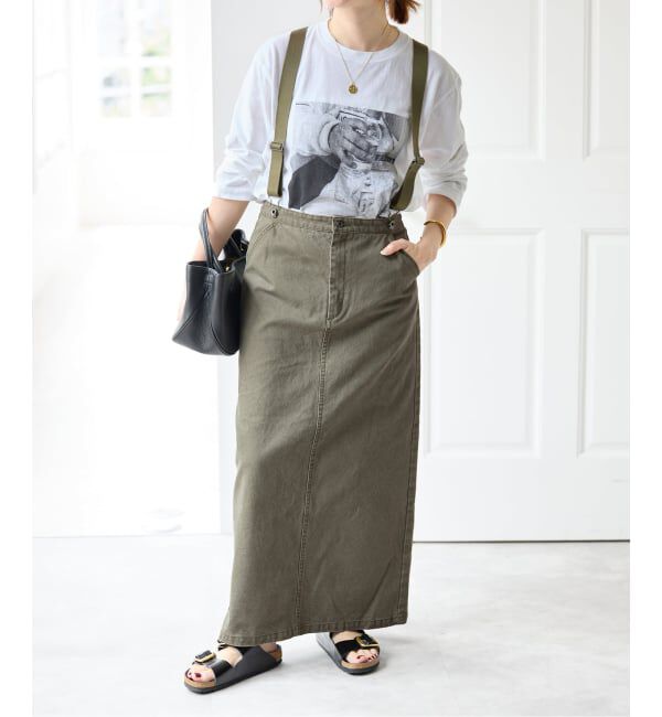 Spick and Span「サスペンダー付きワーカータイトスカート」|スカート|