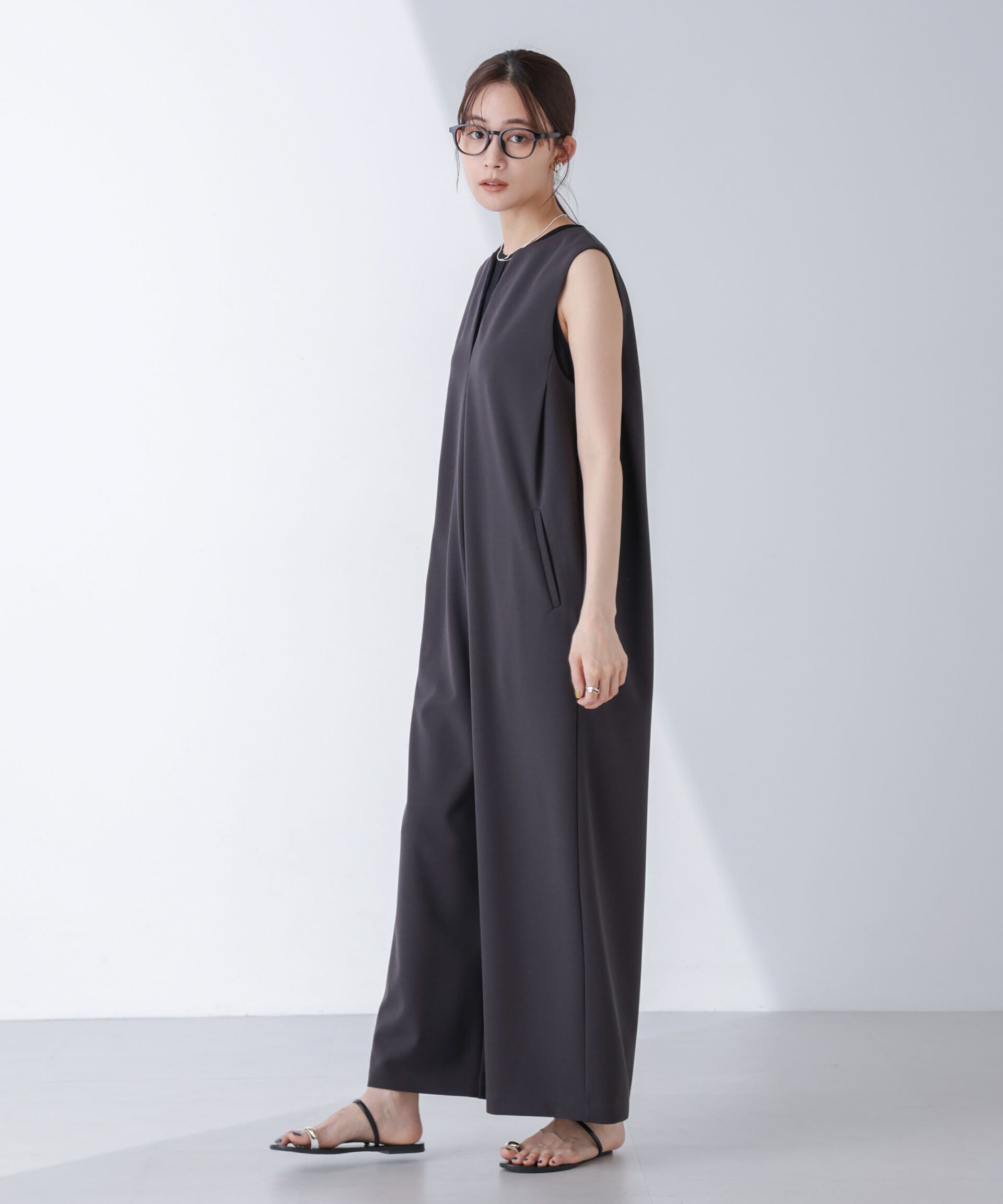 NANO universe「AtPARK＆DAILYWEAR/カットジョーゼットサロペ」|ワンピース|