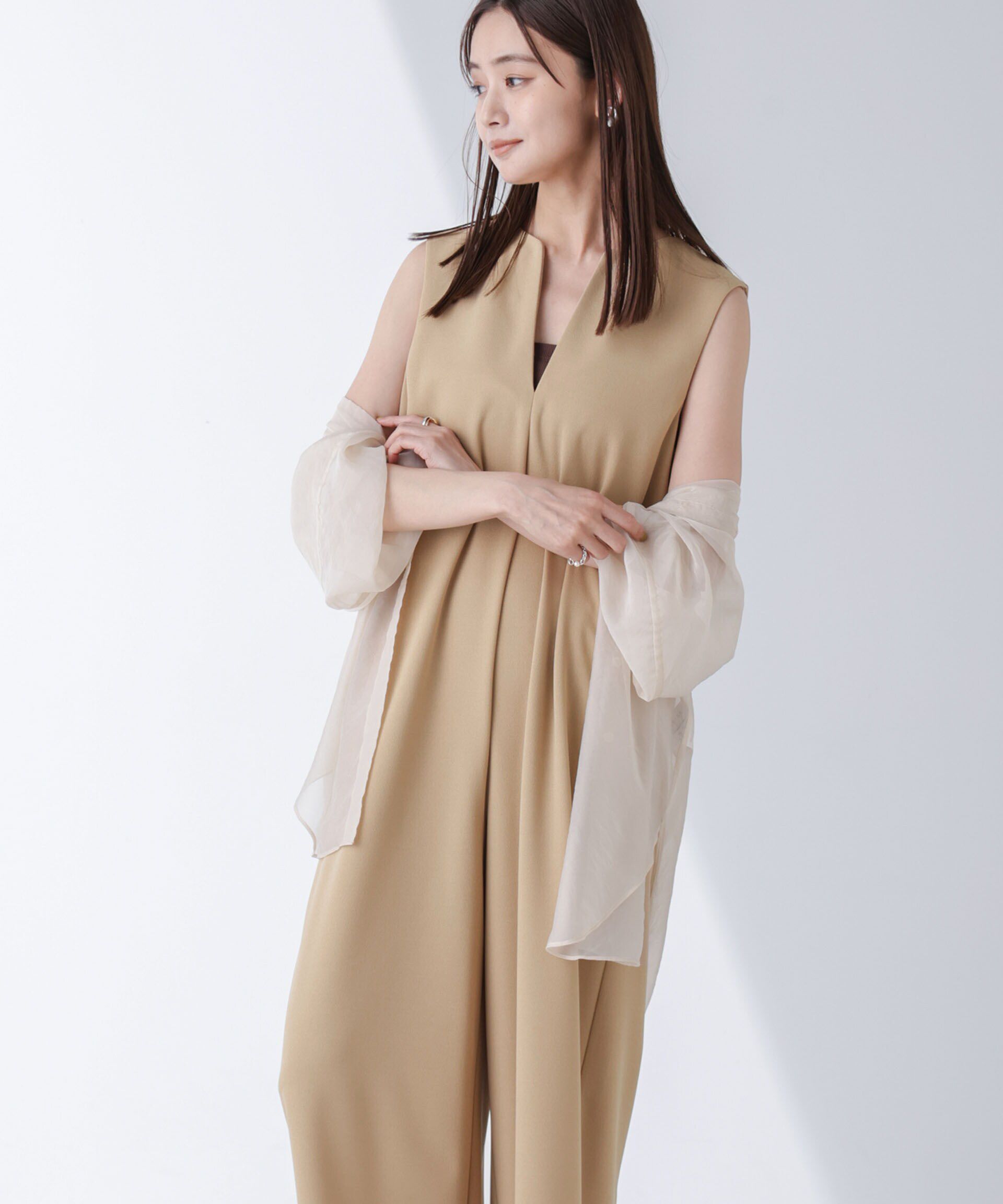 NANO universe「AtPARK＆DAILYWEAR/カットジョーゼットサロペ」|ワンピース|