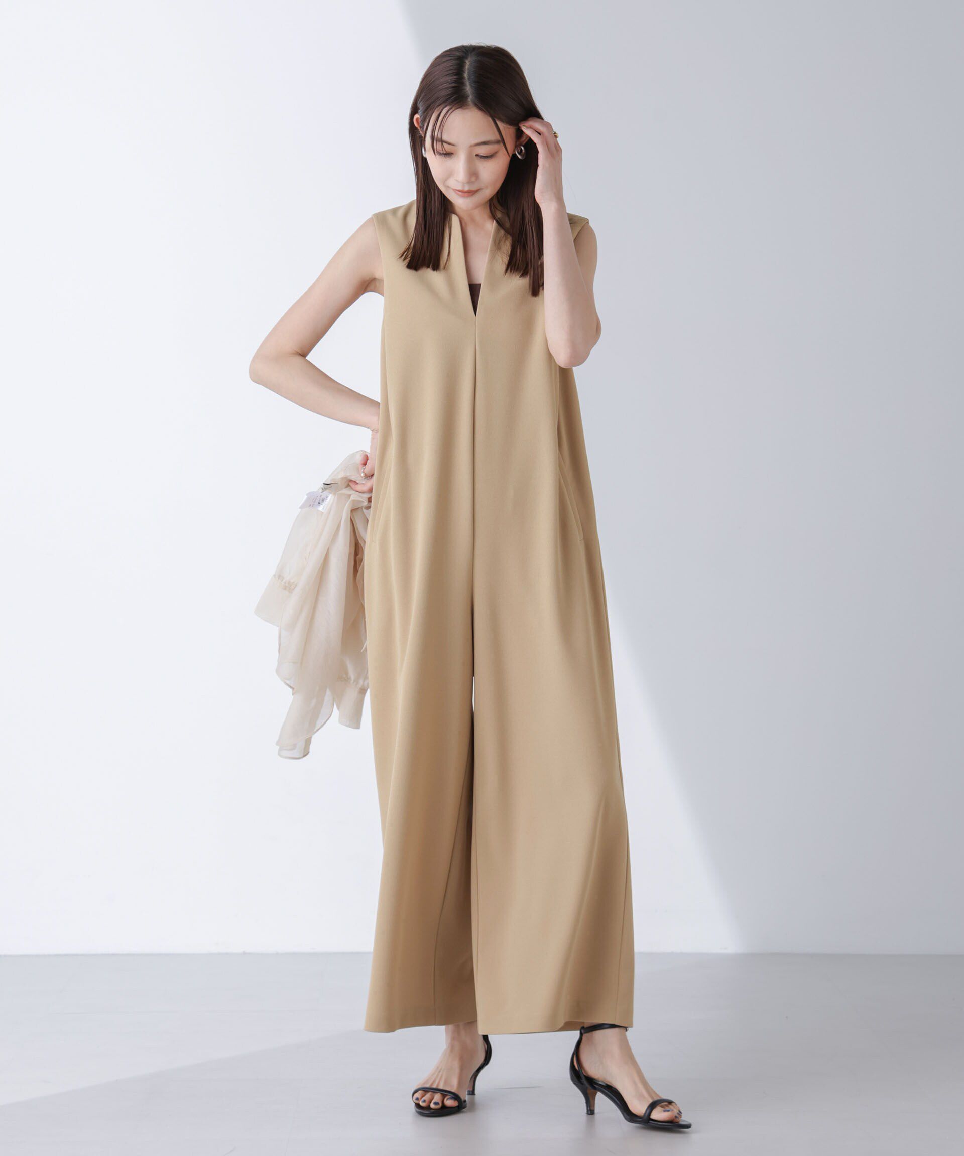 NANO universe「AtPARK＆DAILYWEAR/カットジョーゼットサロペ」|ワンピース|