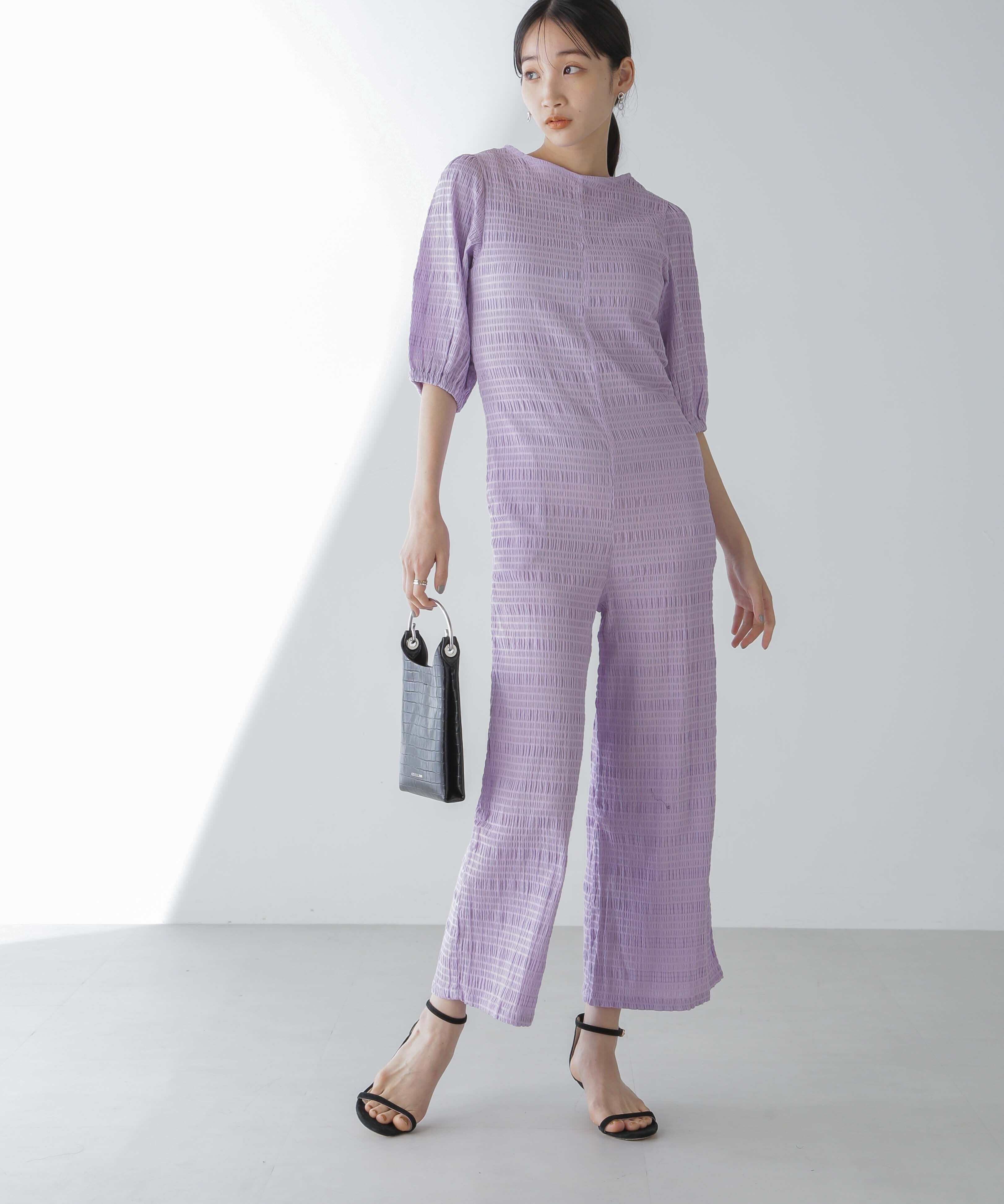 nano･universe「RITA ROW/Puffy sleeves jumpsuit」|ワンピース|