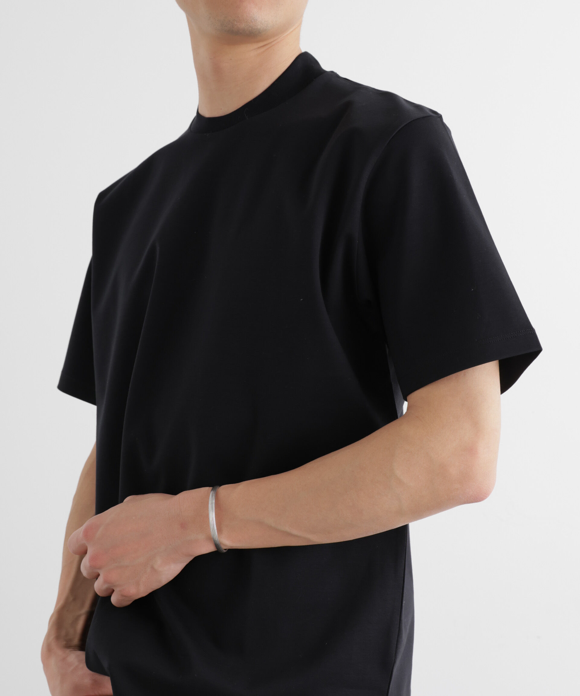 NANO universe「ジャケT(R) プレミアム クルーネック 半袖」|Tシャツ・カットソー|