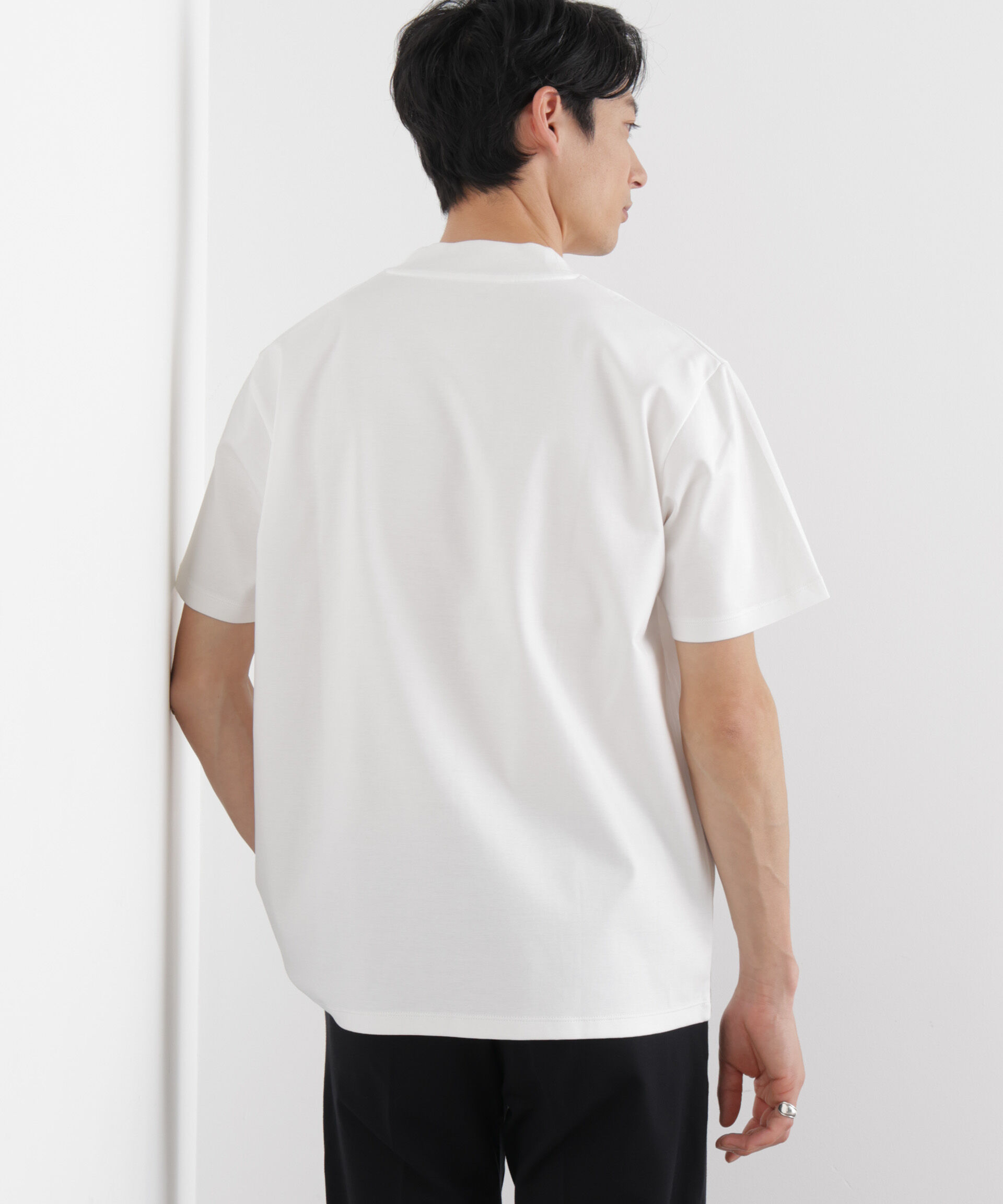 NANO universe「ジャケT(R)プレミアム Vネック 半袖」|Tシャツ・カットソー|