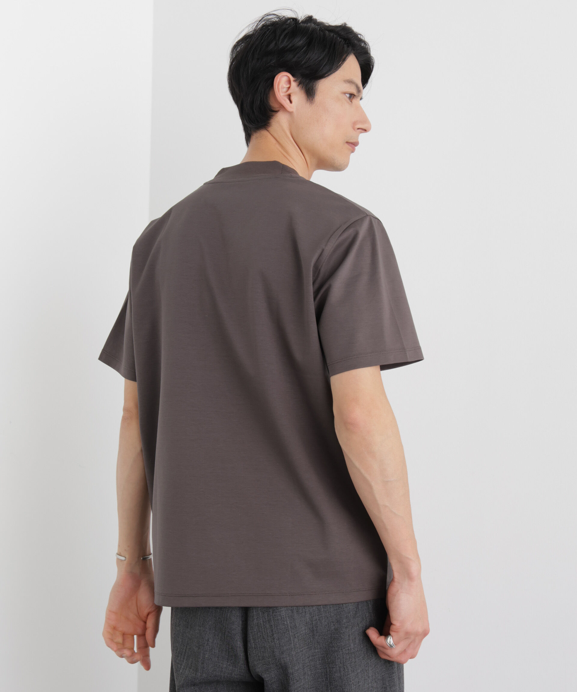 NANO universe「ジャケT(R)プレミアム Vネック 半袖」|Tシャツ・カットソー|