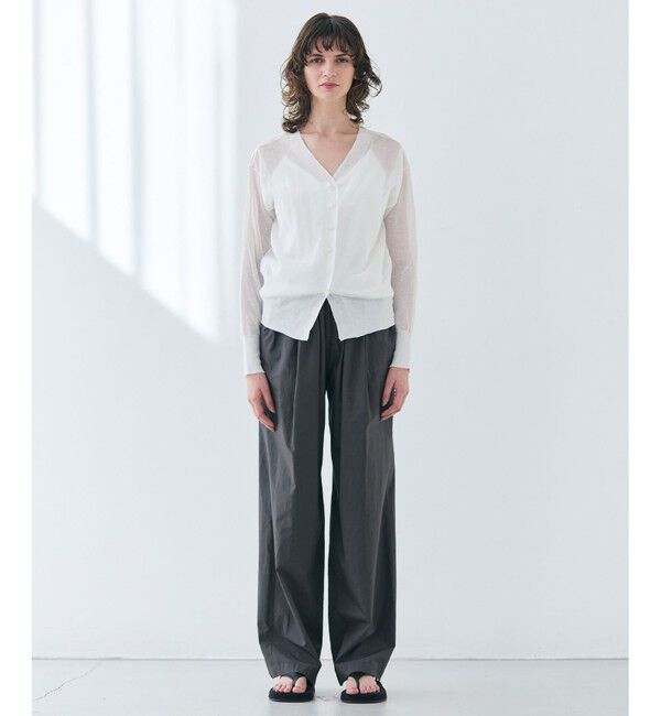 BEIGE,「【洗える・Precious 7月号掲載】ABELIA / コットンVラインカップ付きキャミソール」|Tシャツ・カットソー|
