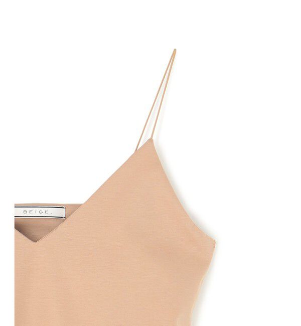 BEIGE,「【洗える・Precious 7月号掲載】ABELIA / コットンVラインカップ付きキャミソール」|Tシャツ・カットソー|