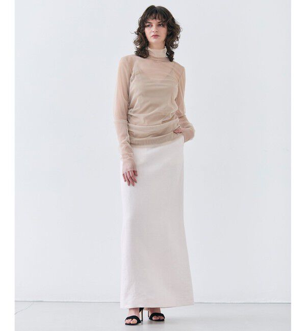 BEIGE,「【洗える・Precious 7月号掲載】ABELIA / コットンVラインカップ付きキャミソール」|Tシャツ・カットソー|