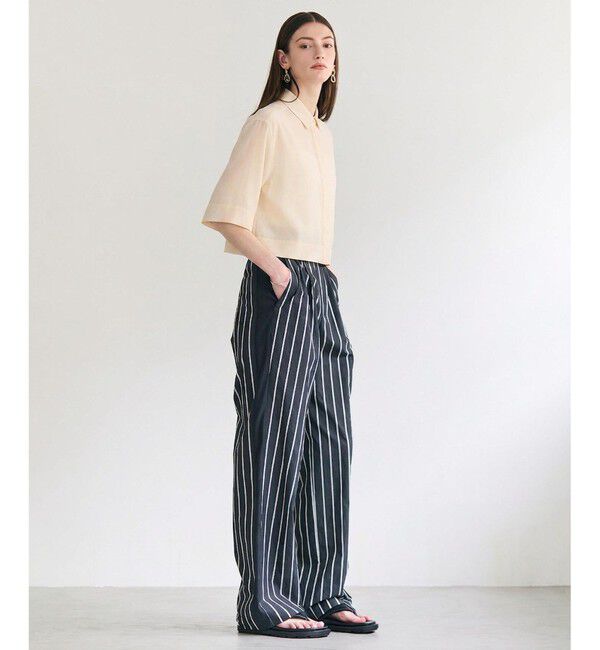 BEIGE,「BAC / コットンシアー ショートレングスシャツ」|シャツ・ブラウス|