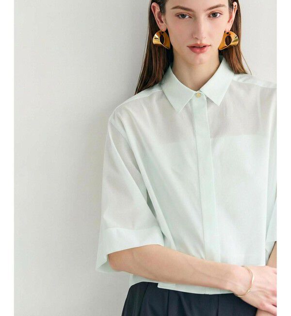 BEIGE,「BAC / コットンシアー ショートレングスシャツ」|シャツ・ブラウス|Mint