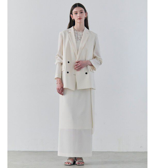 BEIGE,「FLUORITE / 異素材コンビ レースブラウス」|シャツ・ブラウス|