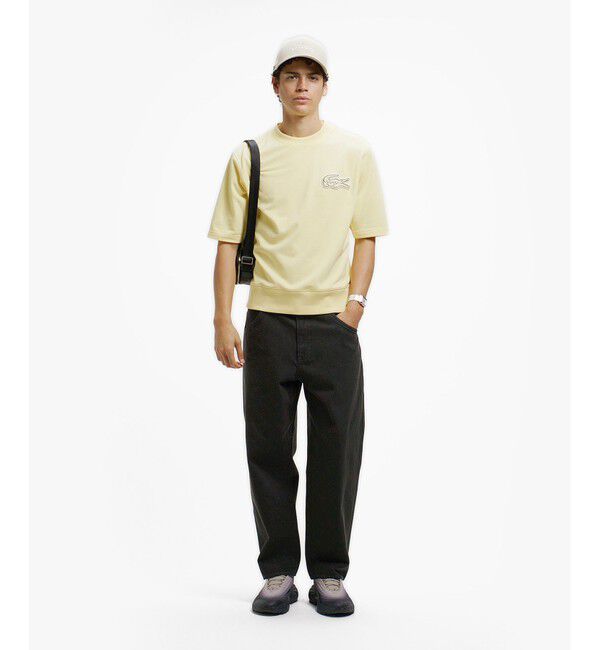 LACOSTE「オーバーサイズクロックエンブレム 半袖スウェット」|スウェット・ジャージ|