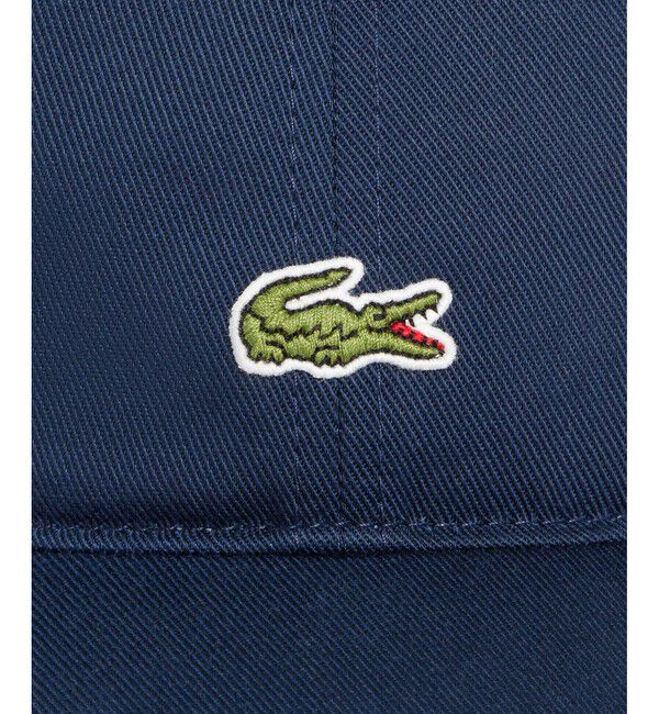 LACOSTE「フロントワニロゴツイルキャップ」|キャップ・キャスケット|