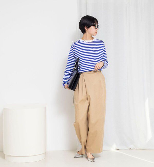 Rie Miller「ウォッシャブルロングスリーブTシャツGIZA COTTON」|Tシャツ・カットソー|