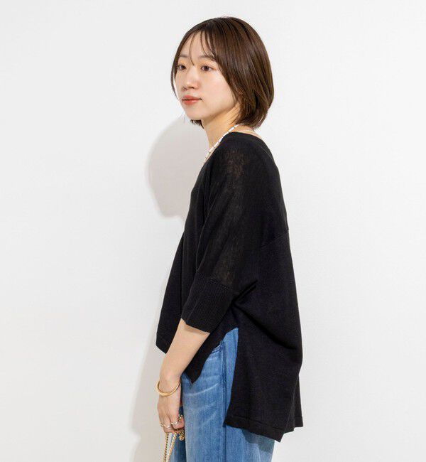 NOLLEY'S「《手洗い可能》フレンチリネンボレロカーデ」|カーディガン|