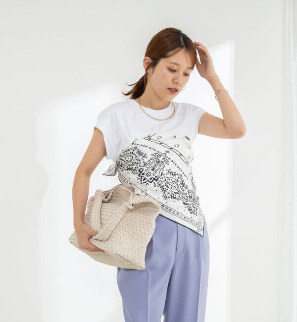 NOLLEY'S「《ノーリーズオリジナル美容Tシャツ》シルクアミノ酸加工オーバーノースリーブ」|Tシャツ・カットソー|