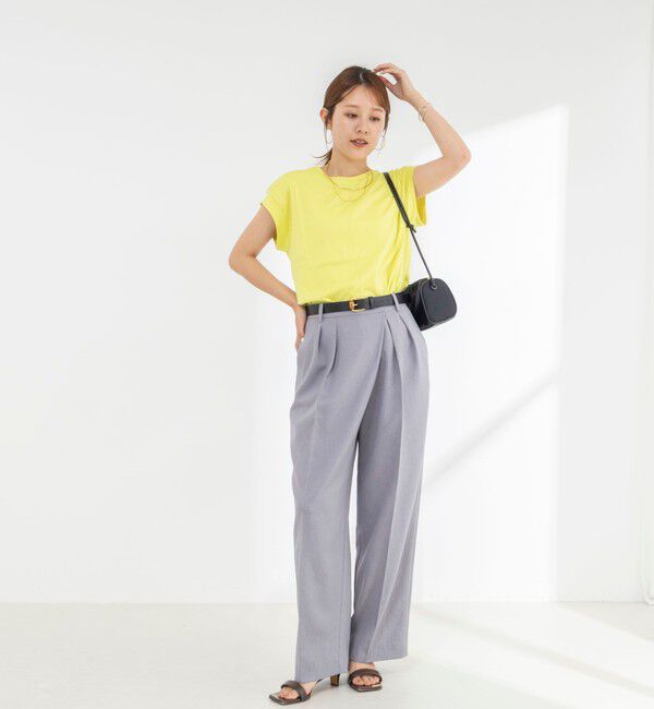 NOLLEY'S「《ノーリーズオリジナル美容Tシャツ》シルクアミノ酸加工オーバーノースリーブ」|Tシャツ・カットソー|