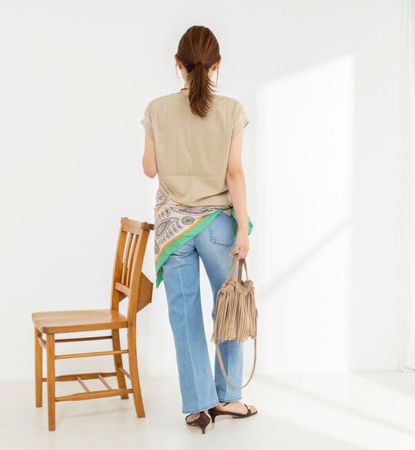 NOLLEY'S「《ノーリーズオリジナル美容Tシャツ》シルクアミノ酸加工オーバーノースリーブ」|Tシャツ・カットソー|