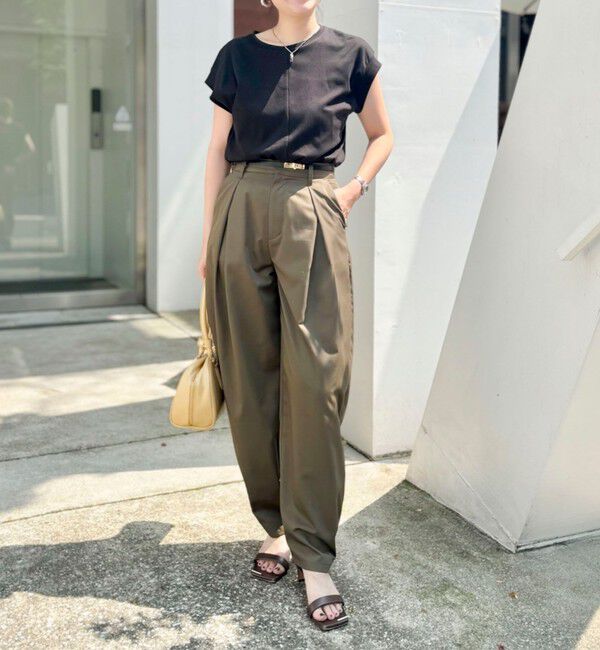 NOLLEY'S「《ノーリーズオリジナル美容Tシャツ》シルクアミノ酸加工オーバーノースリーブ」|Tシャツ・カットソー|