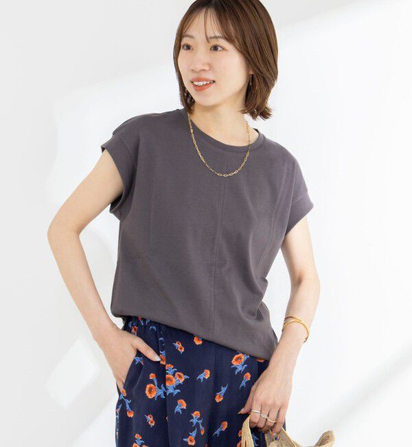 NOLLEY'S「《ノーリーズオリジナル美容Tシャツ》シルクアミノ酸加工オーバーノースリーブ」|Tシャツ・カットソー|