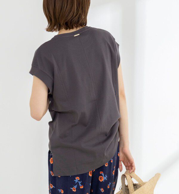 NOLLEY'S「《ノーリーズオリジナル美容Tシャツ》シルクアミノ酸加工オーバーノースリーブ」|Tシャツ・カットソー|