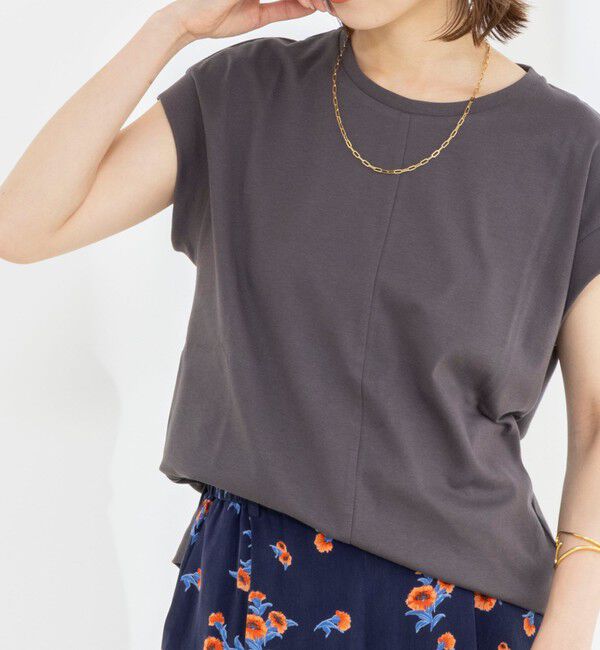NOLLEY'S「《ノーリーズオリジナル美容Tシャツ》シルクアミノ酸加工オーバーノースリーブ」|Tシャツ・カットソー|